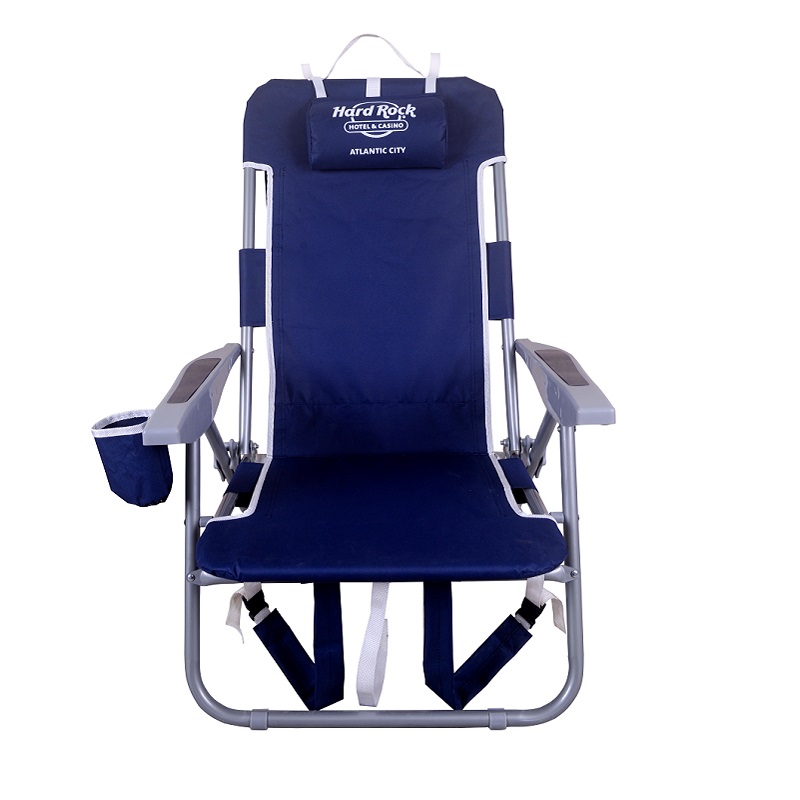 Chaise de plage portable 4 positions avec sangle rembourrée pour sac à dos