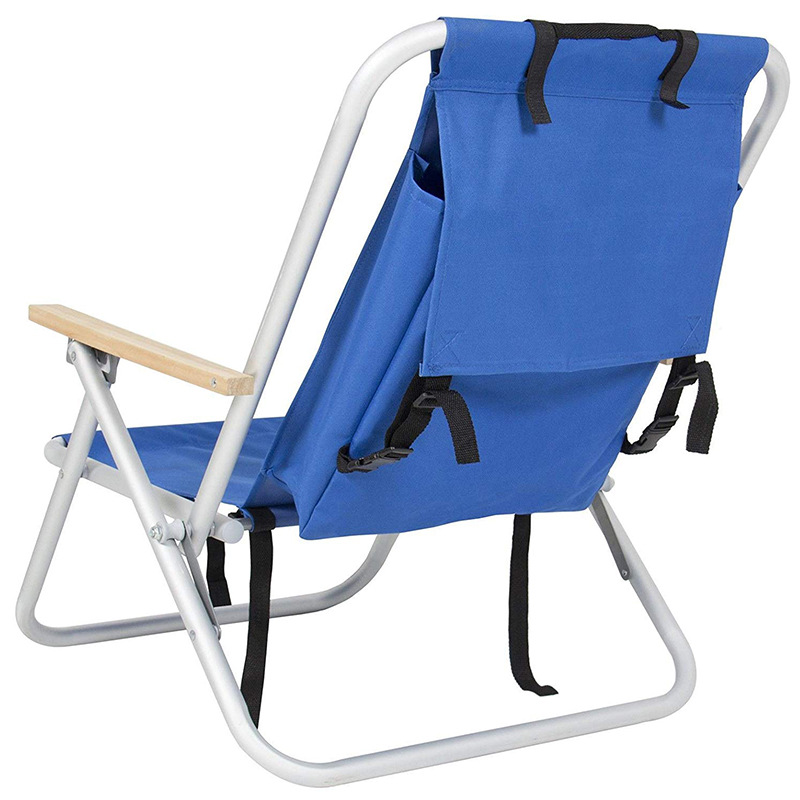 Chaise de plage portable 4 positions avec sangle rembourrée pour sac à dos