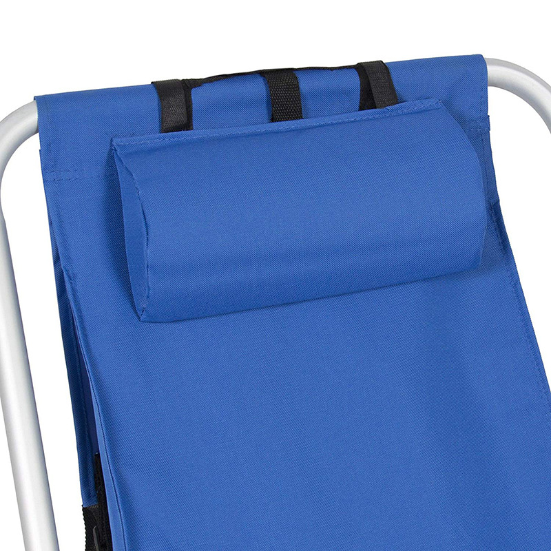 Chaise de plage portable 4 positions avec sangle rembourrée pour sac à dos