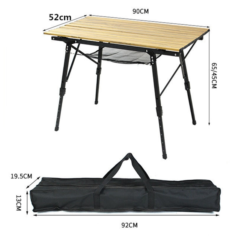 Table de camping portable surdimensionnée robuste