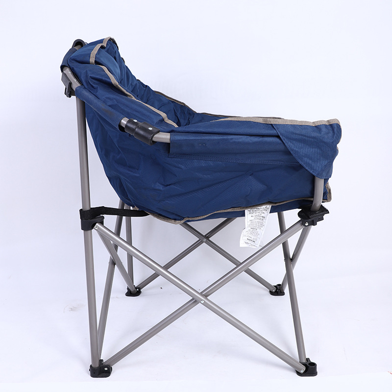 Chaise de camping pliable à cadre en acier robuste