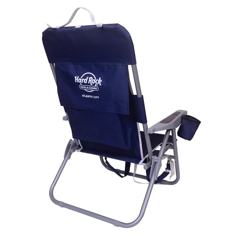 Chaise de plage portable 4 positions avec sangle rembourrée pour sac à dos