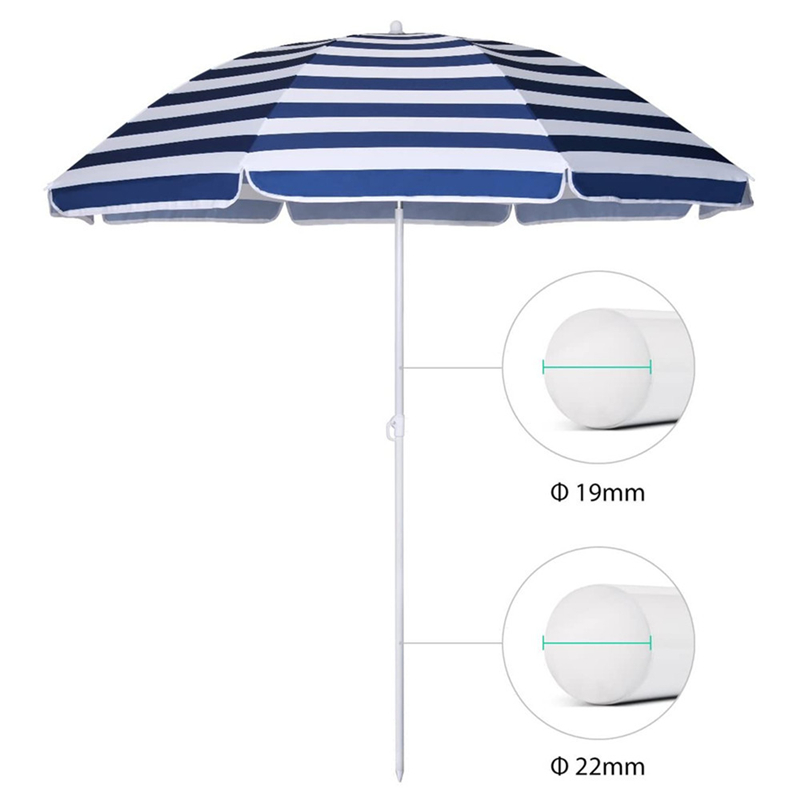 Parasol de plage inclinable avec évent